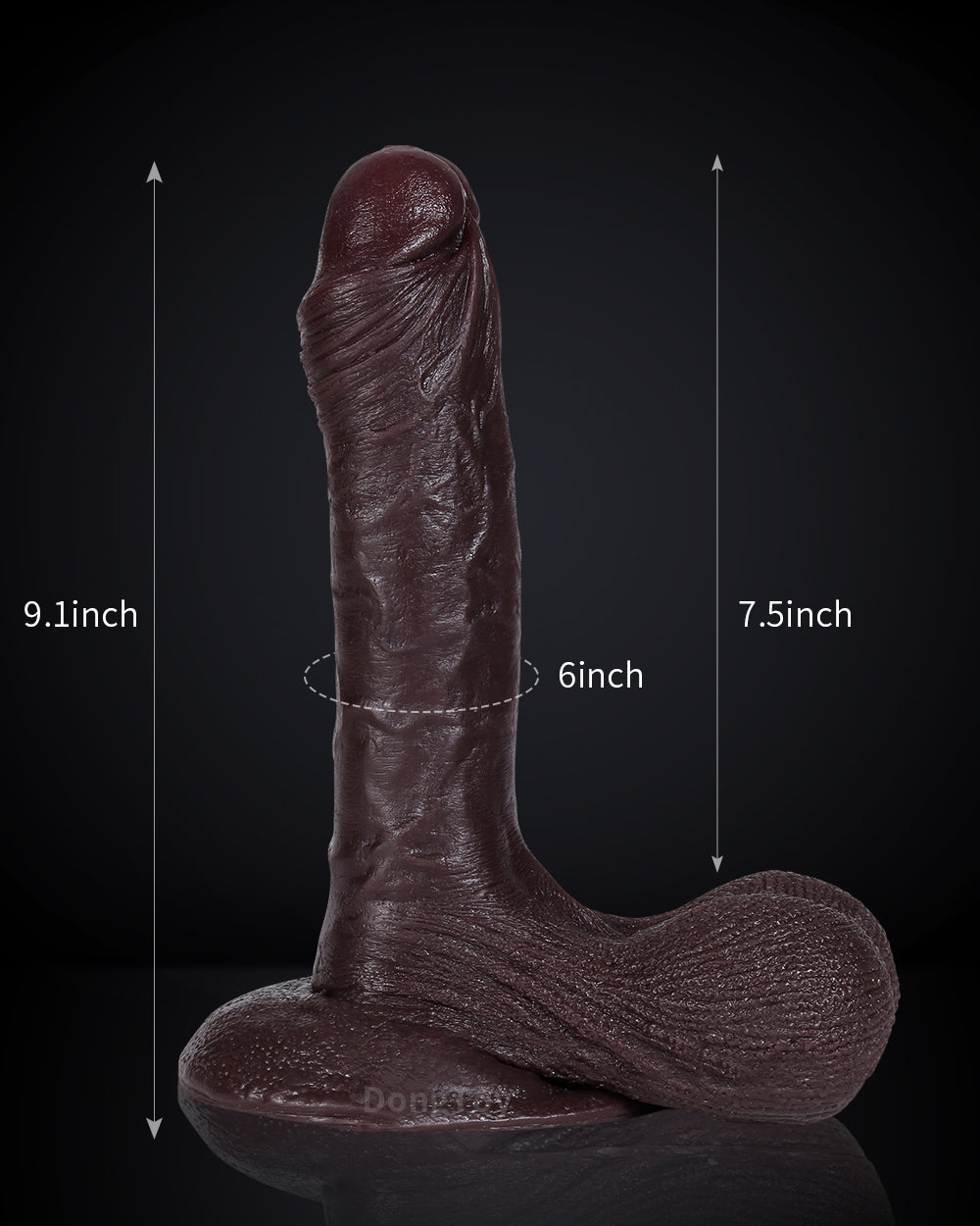 Kevin 9 inch Soft Super Realistic Dildo & Real Balls