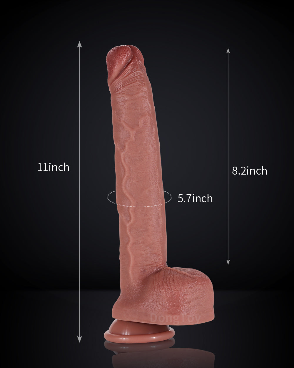 Mateo 11 inch Extra Long Realistic Feeling Dildo Hyper Real Dildo