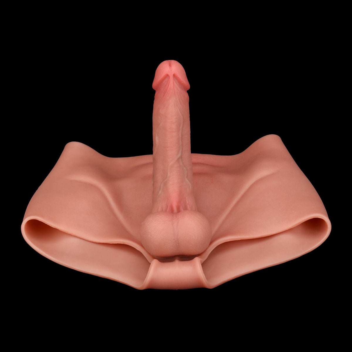 Edwin 7.2 inch Realistic Strap-On Dildo Solid Silicone Wheat