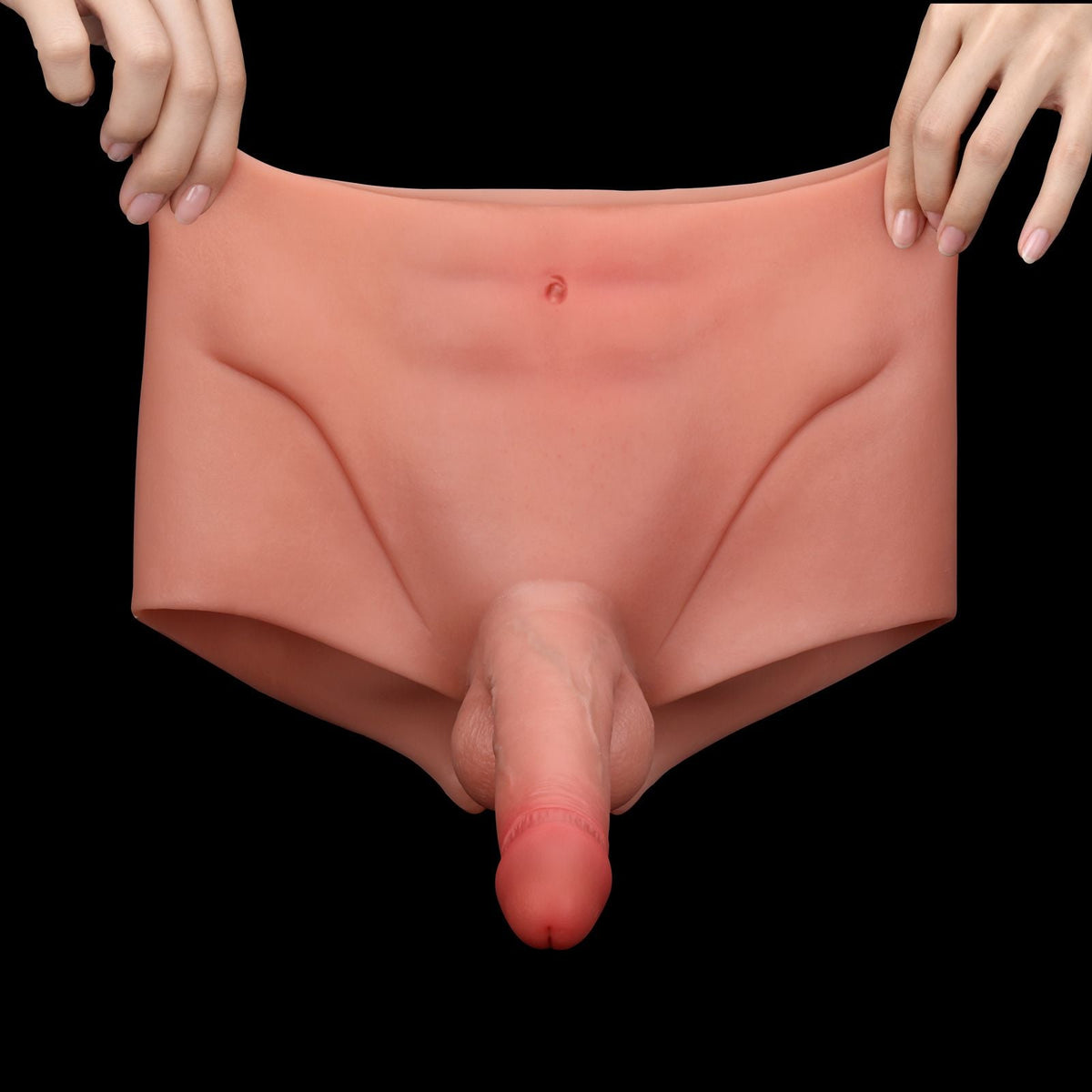 Edwin 7.2 inch Realistic Strap-On Dildo Solid Silicone Wheat