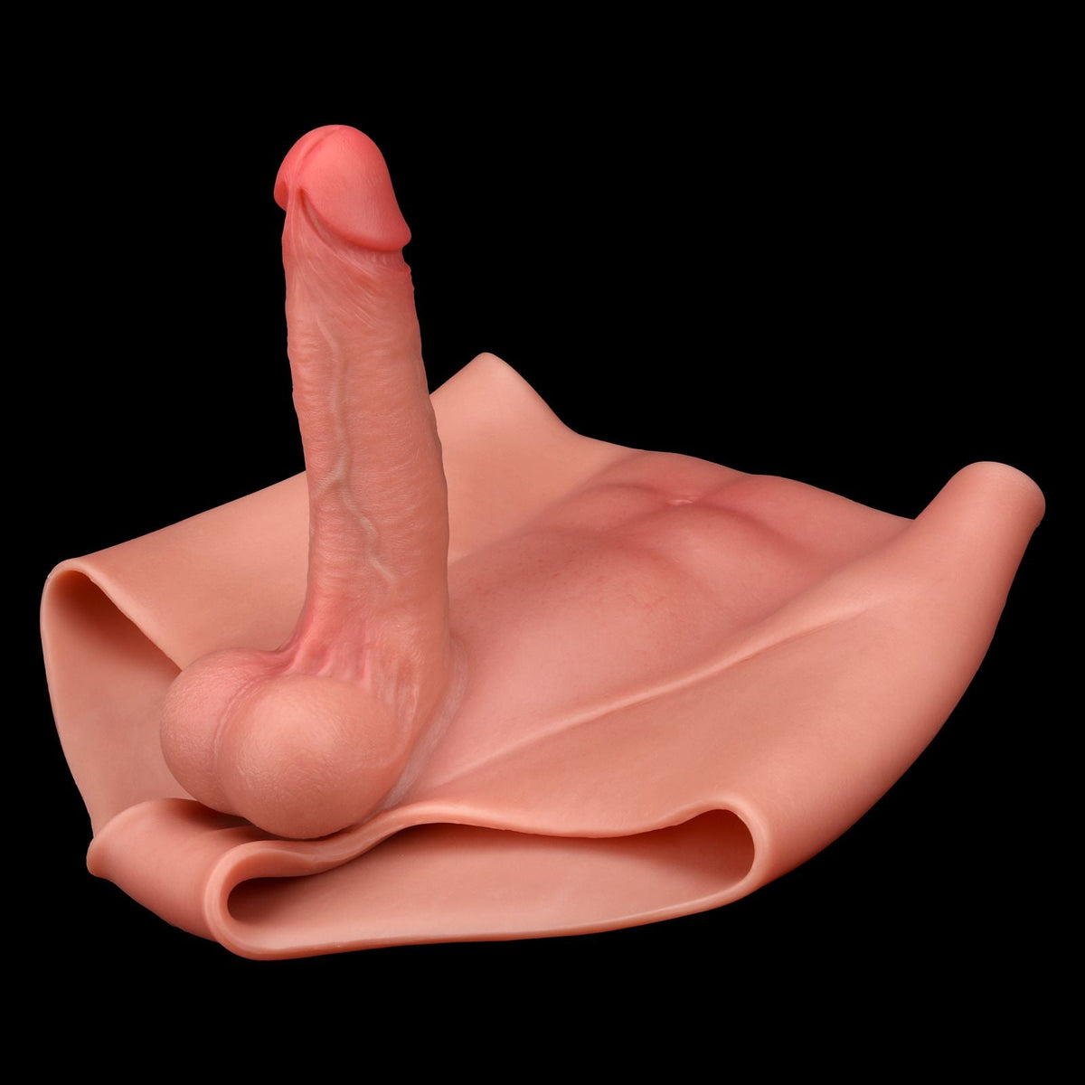 Edwin 7.2 inch Realistic Strap-On Dildo Solid Silicone Wheat