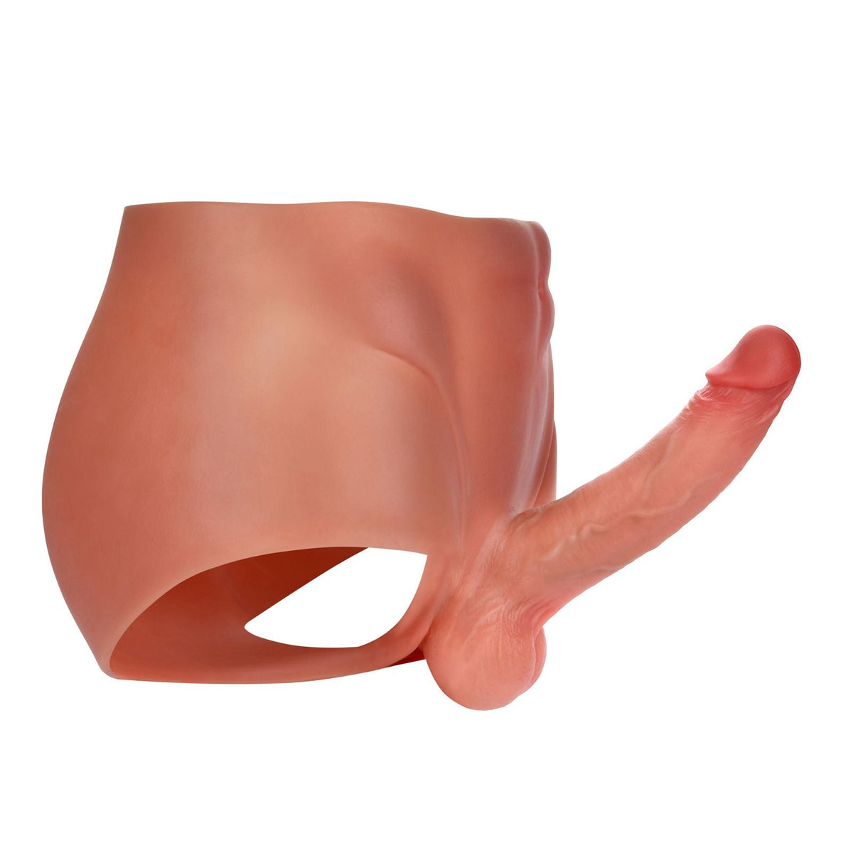 Edwin 7.2 inch Realistic Strap-On Dildo Solid Silicone Wheat