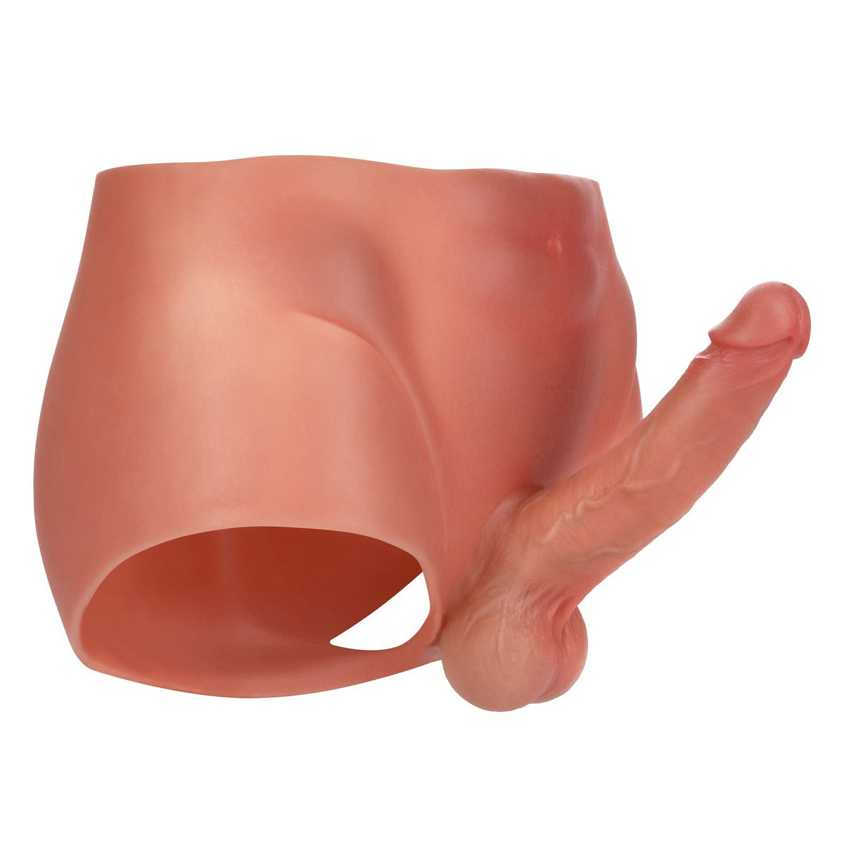 Edwin 7.2 inch Realistic Strap-On Dildo Solid Silicone Wheat