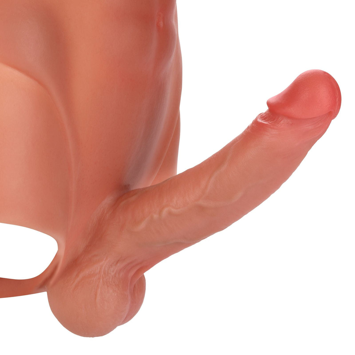 Edwin 7.2 inch Realistic Strap-On Dildo Solid Silicone Wheat
