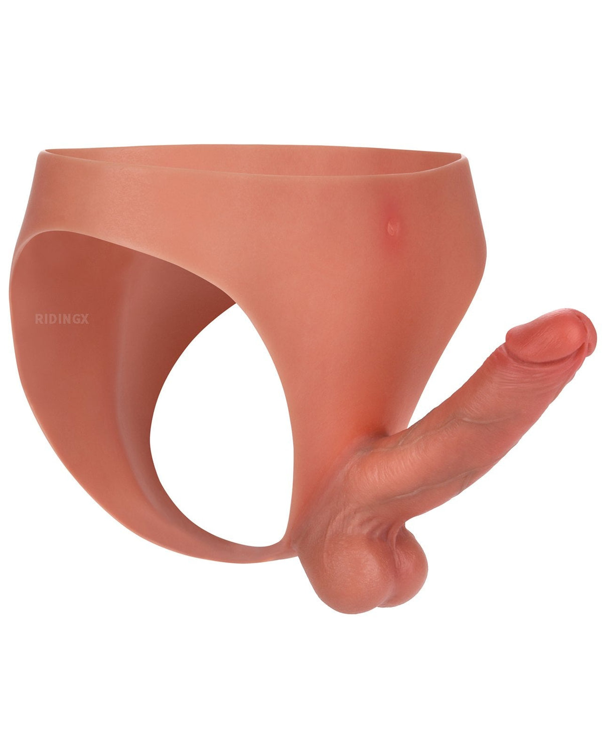 Adriel 6.8 inch Platinum Silicone Strap-On Dildo Slim Wheat