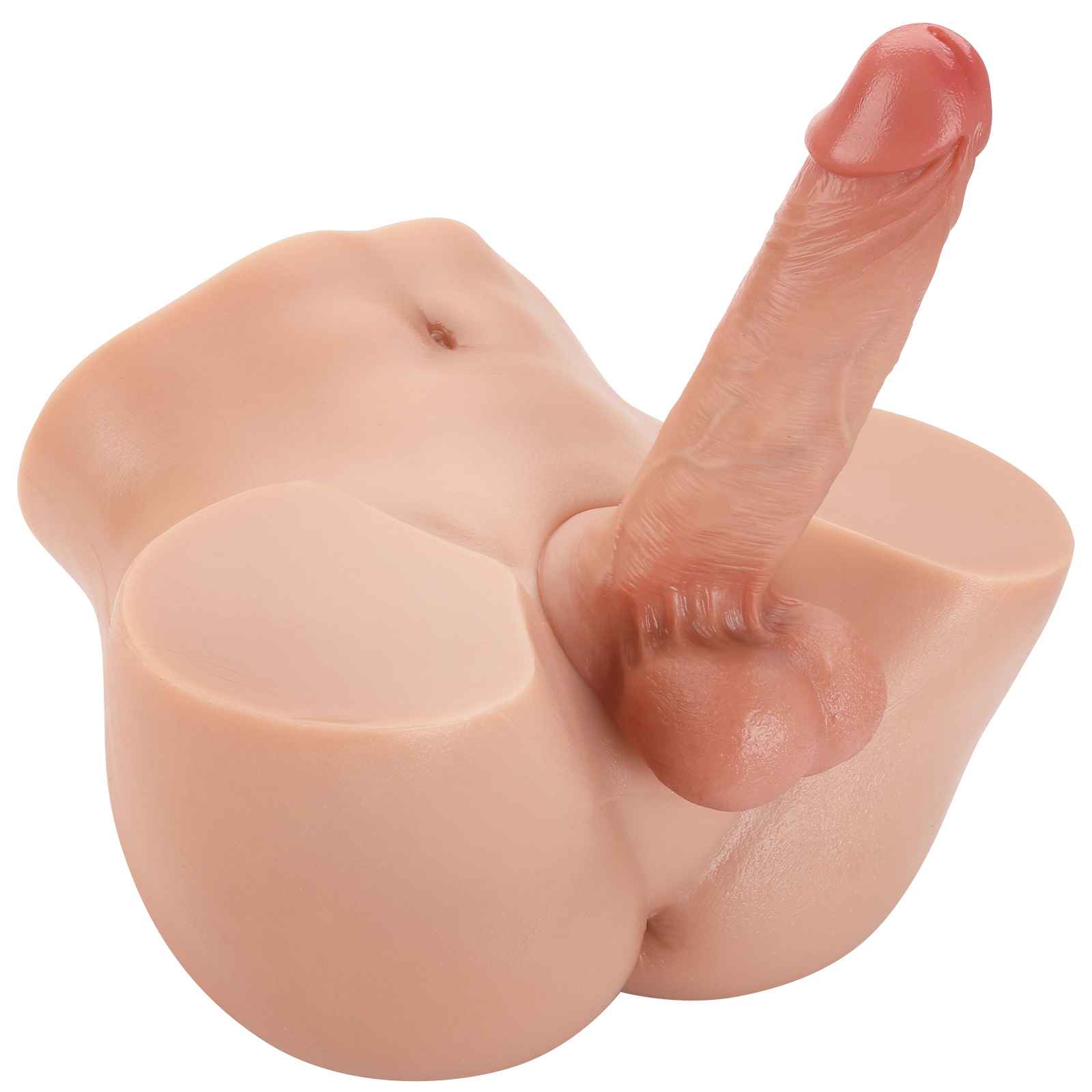 DongToy Justin 14lb Realistic Torso Dildo & James 7inch Dildo (Flesh)